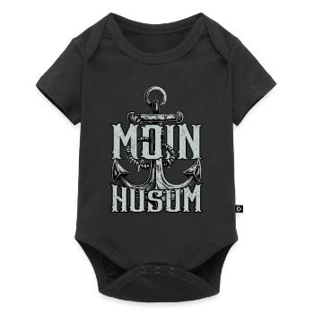 Moin Husum - Baby Premium Kurzarmbody - Schwarz - Vorne