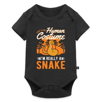 Snake Costume Corn Snake Halloween Snake - Baby Premium short-sleeve bodysuit - black - Front