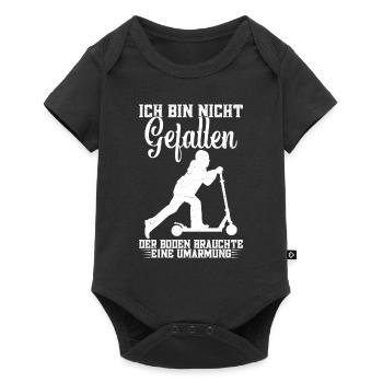 Stuntroller Tretroller Trick Stuntscooterliebhaber - Baby Premium Kurzarmbody - Schwarz - Vorne