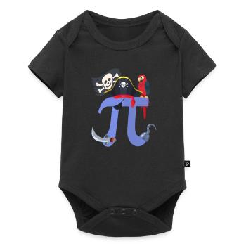 Pi Day Pirate Perroquet Math Geek Halloween Animal - Body à manches courtes Premium Bébé - noir - Devant