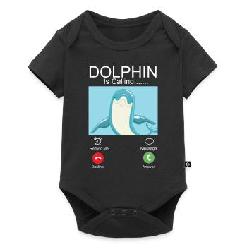 Dolphin Phone Display Dolphin Is - Baby Premium short-sleeve bodysuit - black - Front