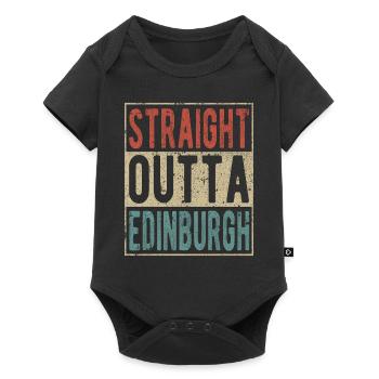 Direkt aus Edinburgh - Baby Premium Kurzarmbody - Schwarz - Vorne