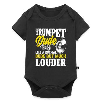 Trompete Trompeter Trompeten Spieler - Baby Premium Kurzarmbody - Schwarz - Vorne
