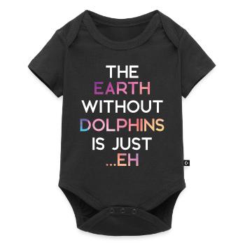 Dolphin The Earth Without Dolphins - Baby Premium short-sleeve bodysuit - black - Front