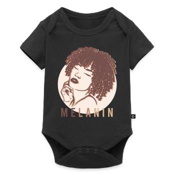 Proud Melanin Beauty Powerful Unique - Baby Premium short-sleeve bodysuit - black - Front
