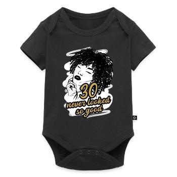 30 und Fabelhaft Lebenslust Pur - Baby Premium Kurzarmbody - Schwarz - Vorne