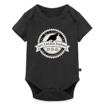 Chemise 80 % coton 20 % plumes de poulet - Body à manches courtes Premium Bébé - noir - Devant