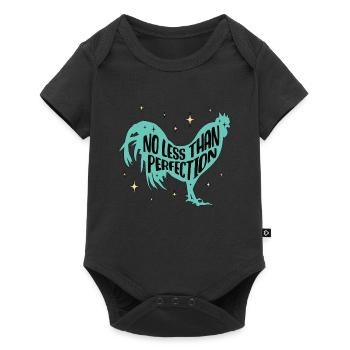 Poultry Farmer No Less Than Perfection Farming - Baby Premium Kurzarmbody - Schwarz - Vorne