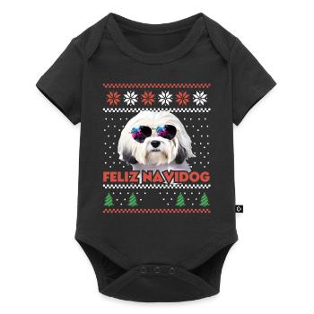 Cool Havenese Chien Feliz Navidog Noël moche - Body à manches courtes Premium Bébé - noir - Devant