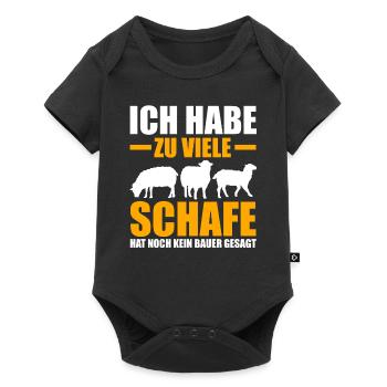 Schaf Schäfer Schäferei Bauer Landwirt Bauernhof S - Baby Premium Kurzarmbody - Schwarz - Vorne
