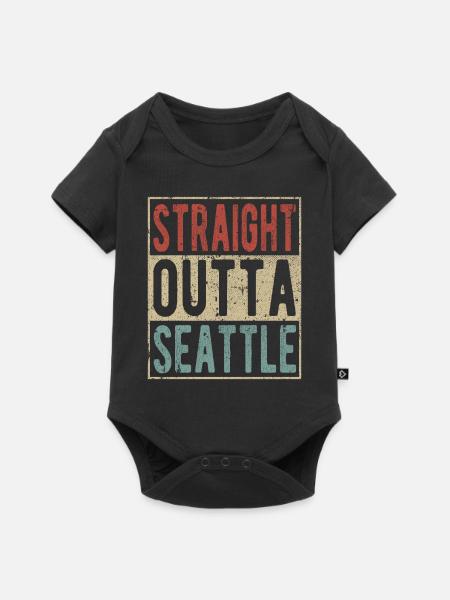 Direkt aus Seattle - Baby Premium Kurzarmbody - Schwarz