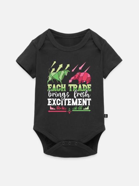 Börsenhändler, Forex-händler, Anlegerhandel - Baby Premium Kurzarmbody - Schwarz