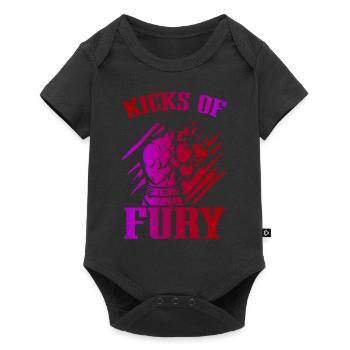Kickboxer Martial Arts Kickboxing Kickboxen - Baby Premium Kurzarmbody - Schwarz - Vorne