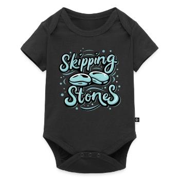 Skipping Stones - Baby Premium Kurzarmbody - Schwarz - Vorne