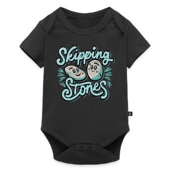 Skipping Stones - Baby Premium Kurzarmbody - Schwarz - Vorne