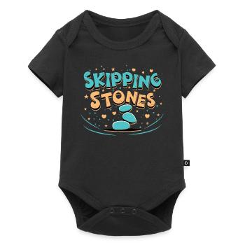 Skipping Stones - Baby Premium Kurzarmbody - Schwarz - Vorne