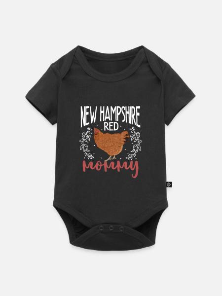 New Hampshire Mama - Baby Premium Kurzarmbody - Schwarz