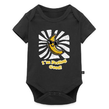 Funny banana with I ́m peeling good! - Baby Premium short-sleeve bodysuit - black - Front