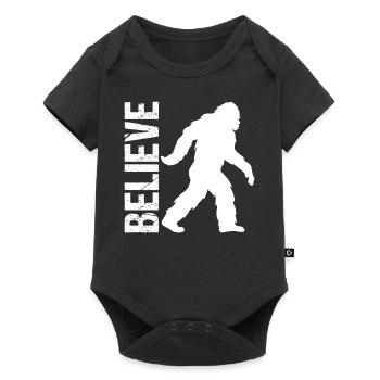 Believe Bigfoot Existenz Geheimnis Geschenk - Baby Premium Kurzarmbody - Schwarz - Vorne