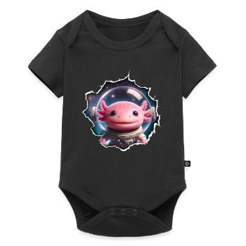 Space Axolotl Crack Astronaut Space - Baby Premium short-sleeve bodysuit - black - Front