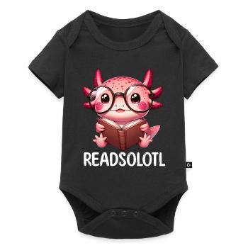 Axolotl Readsolotl lecture livre livresque - Body à manches courtes Premium Bébé - noir - Devant