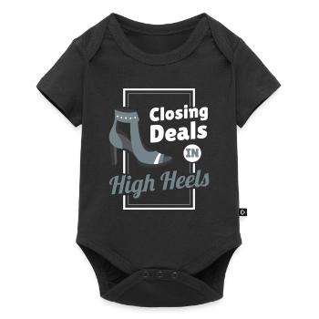 Closing Deals in High Heels Fashion - Baby Premium short-sleeve bodysuit - black - Front