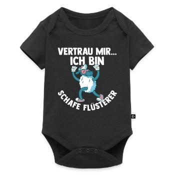 Schaf Schäfer Schäferei Bauer Landwirt Bauernhof S - Baby Premium Kurzarmbody - Schwarz - Vorne