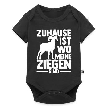 Ziege Ziegenbauer Bauernhof Landwirt Bauer Ziegen - Baby Premium Kurzarmbody - Schwarz - Vorne