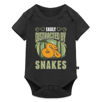 Snake Owner Corn Snake Snake - Baby Premium short-sleeve bodysuit - black - Front
