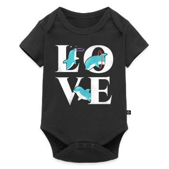 Dolphin Love - Baby Premium short-sleeve bodysuit - black - Front