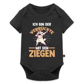 Ziege Ziegenbauer Bauernhof Landwirt Bauer Ziegen - Baby Premium Kurzarmbody - Schwarz - Vorne