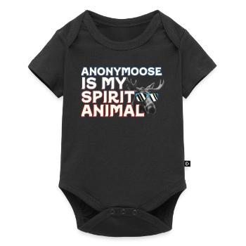 Anonymousoose est mon animal spirituel orignal cool - Body à manches courtes Premium Bébé - noir - Devant