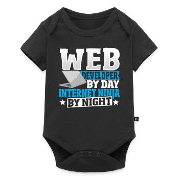 Web Developer By Day Internet Ninja By Night - Baby Premium short-sleeve bodysuit - black - Front