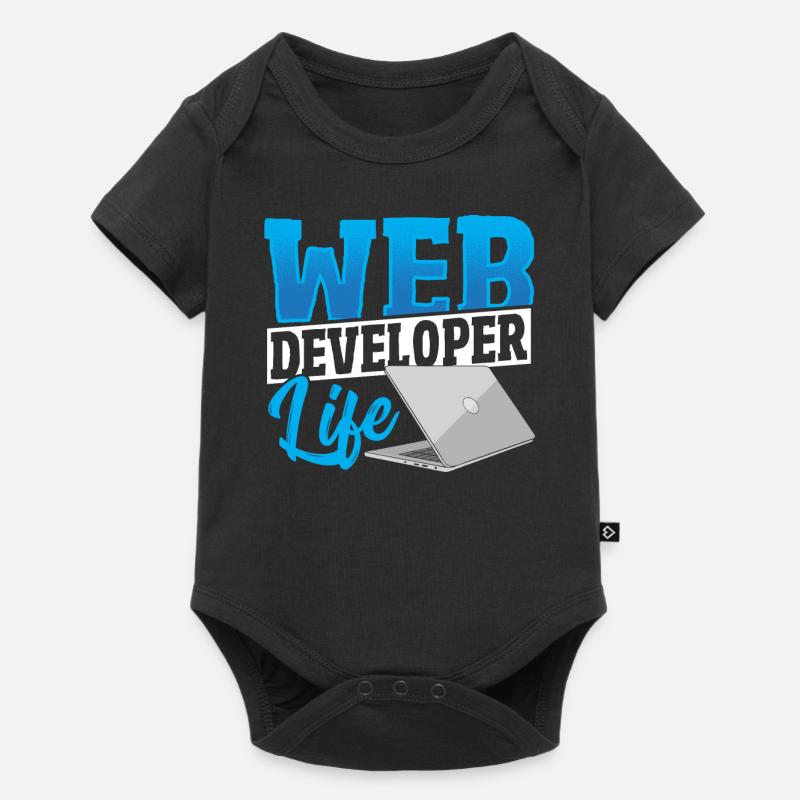 Web Developer Life Web Developer Programmer - Baby Premium Kurzarmbody - Schwarz