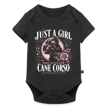 Cane Corso Dog - Baby Premium short-sleeve bodysuit - black - Front