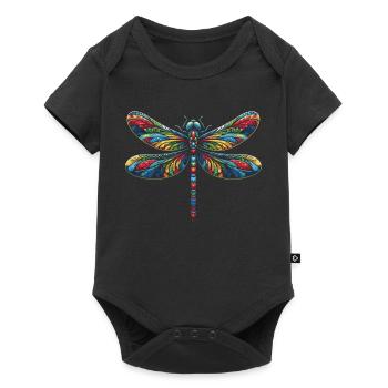 libellule libellules insectes nature - Body à manches courtes Premium Bébé - noir - Devant