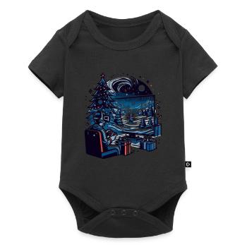 Noël LAN Party Gamer Festive Gaming Holiday - Body à manches courtes Premium Bébé - noir - Devant