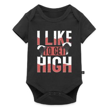 I Like To Get High Skydiver Parachute - Baby Premium short-sleeve bodysuit - black - Front