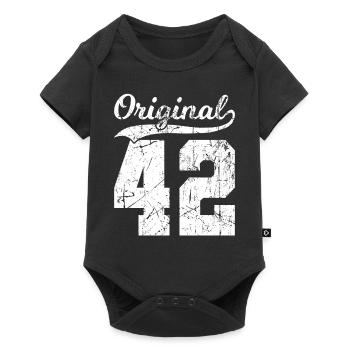 42 Original 82 Ans Homme Femme Anniversaire - Body à manches courtes Premium Bébé - noir - Devant