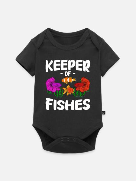 Aquaristik Fischzucht Aquarianer - Baby Premium Kurzarmbody - Schwarz