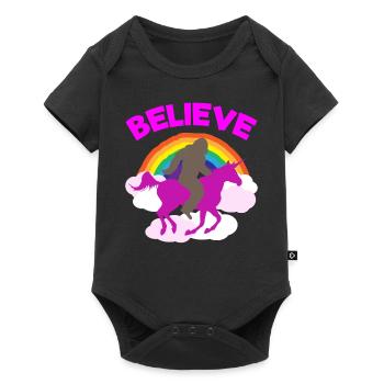 Believe in Magic Unicorn Bigfoot Mix - Baby Premium short-sleeve bodysuit - black - Front