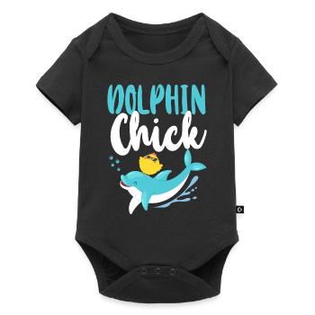 Dolphin Chicken Dolphin Chick - Baby Premium Kurzarmbody - Schwarz - Vorne