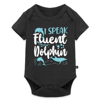 Dolphin I Speak Fluent Dolphin - Baby Premium short-sleeve bodysuit - black - Front