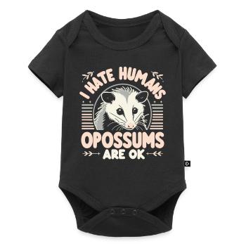 Opossum Possum Animal - Baby Premium short-sleeve bodysuit - black - Front