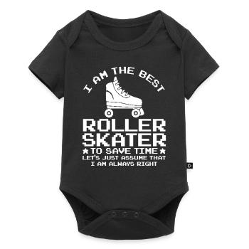 Citations drôles de patineur à roulettes Je suis le meilleur skateur à roulettes - Body à manches courtes Premium Bébé - noir - Devant
