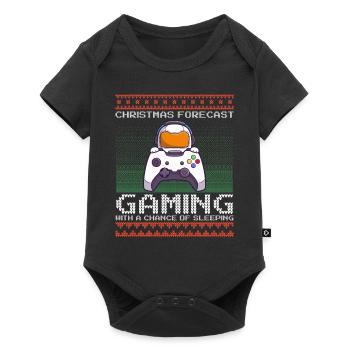 Prévisions de Noël amusantes Astronaute de jeu laid - Body à manches courtes Premium Bébé - noir - Devant