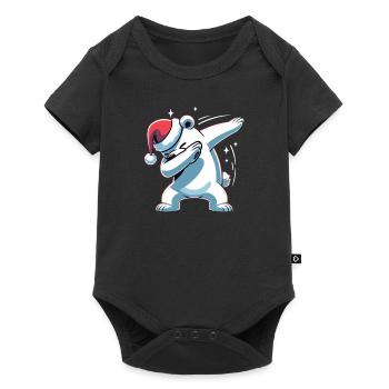 Dabbing Christmas Polar Bear Dab Christmas - Baby Premium short-sleeve bodysuit - black - Front