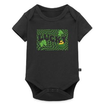 Joyeuse Saint-Patrick Shamrock Irlande Luxure - Body à manches courtes Premium Bébé - noir - Devant