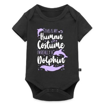 Dolphin This Is My Human Costume - Baby Premium short-sleeve bodysuit - black - Front