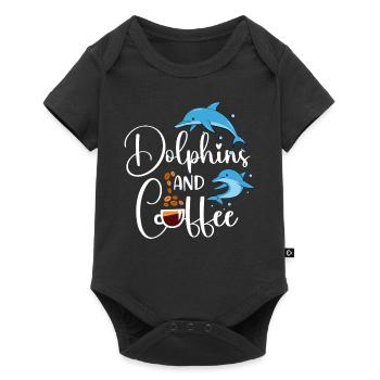 Dolphin Coffee Dolphins And Coffee - Baby Premium short-sleeve bodysuit - black - Front